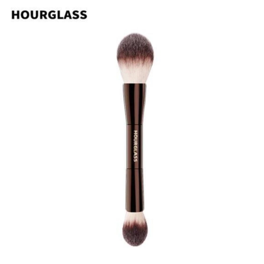 Hourglass Makeup Brush- No.18 Veil Powder Brush Soft Fiber Hair Double Head NWT